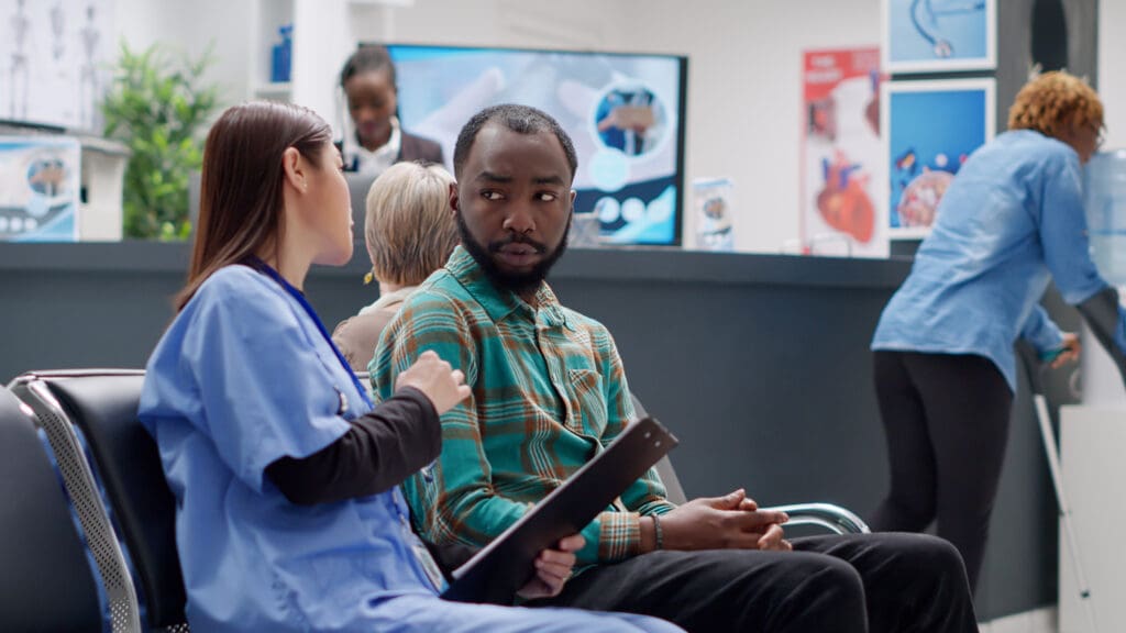 waiting room at emergency department