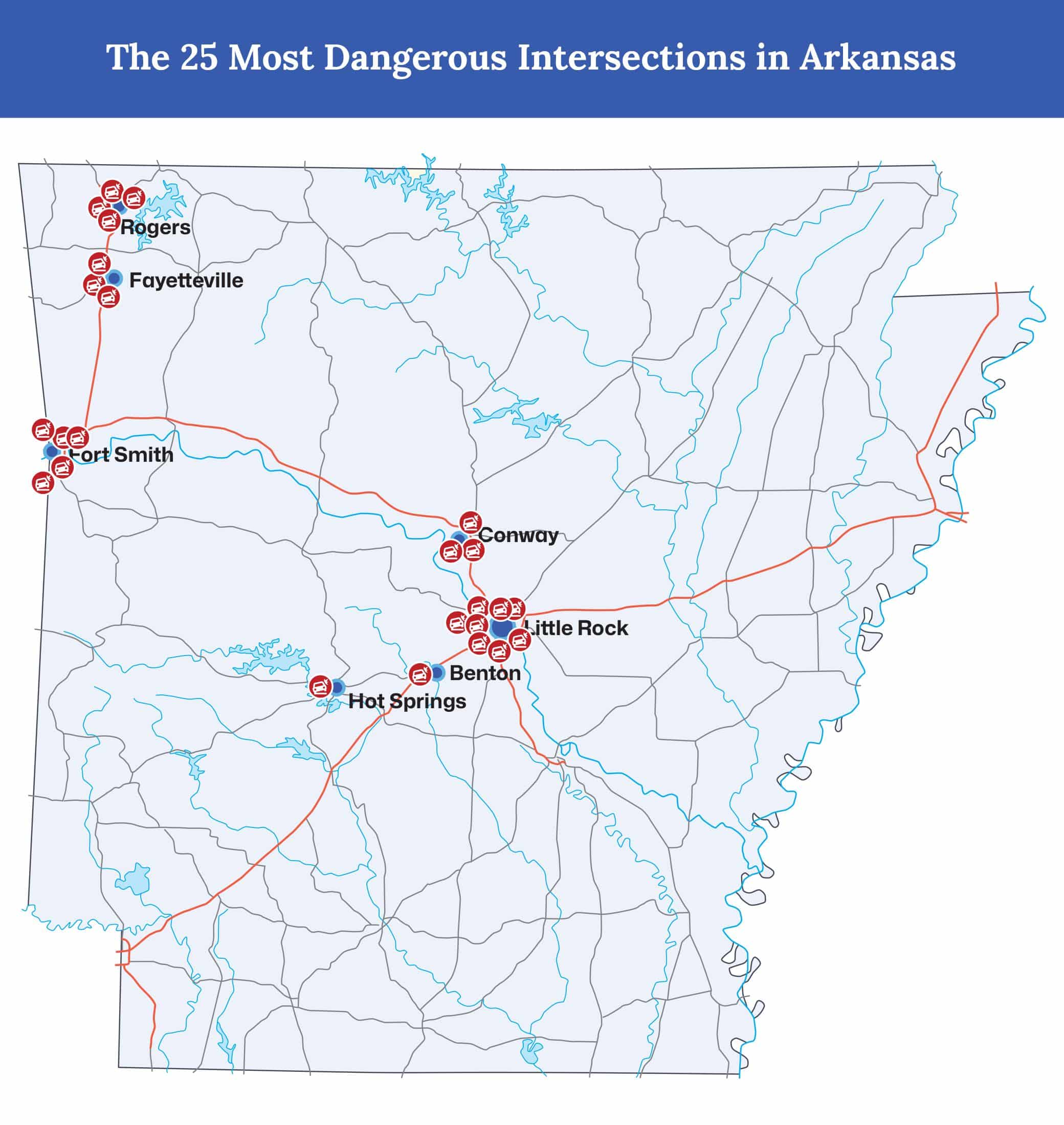 The 25 Most Dangerous Intersections in Arkansas 